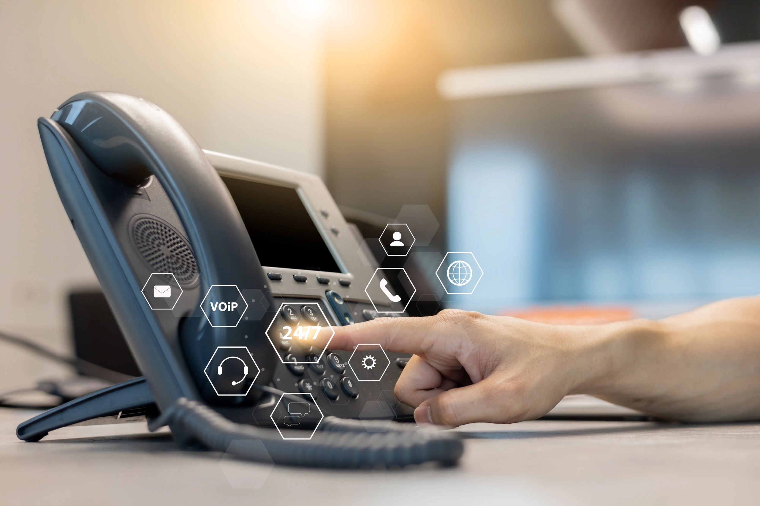 business phone system office modern telecommunications