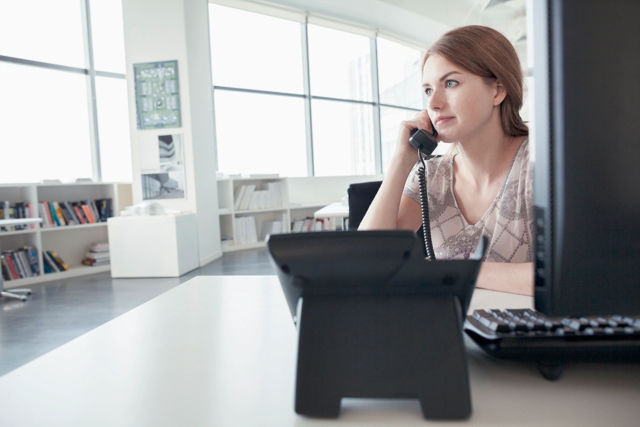modern business phone system office